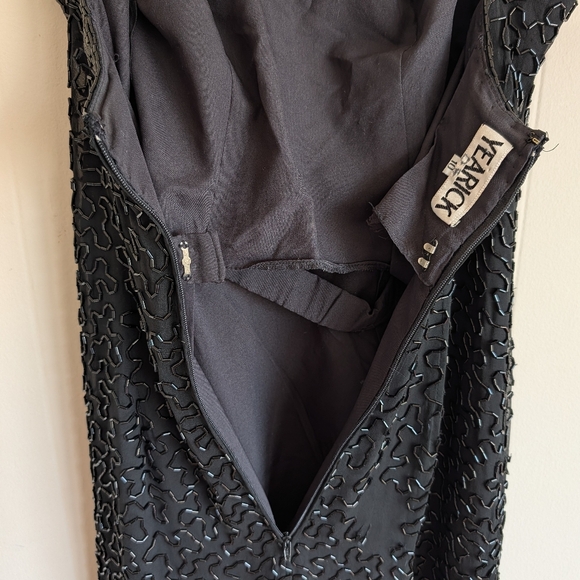 Stephen Yearick Silk Hand Beaded Sheath Mini Dress - Picture 9 of 11